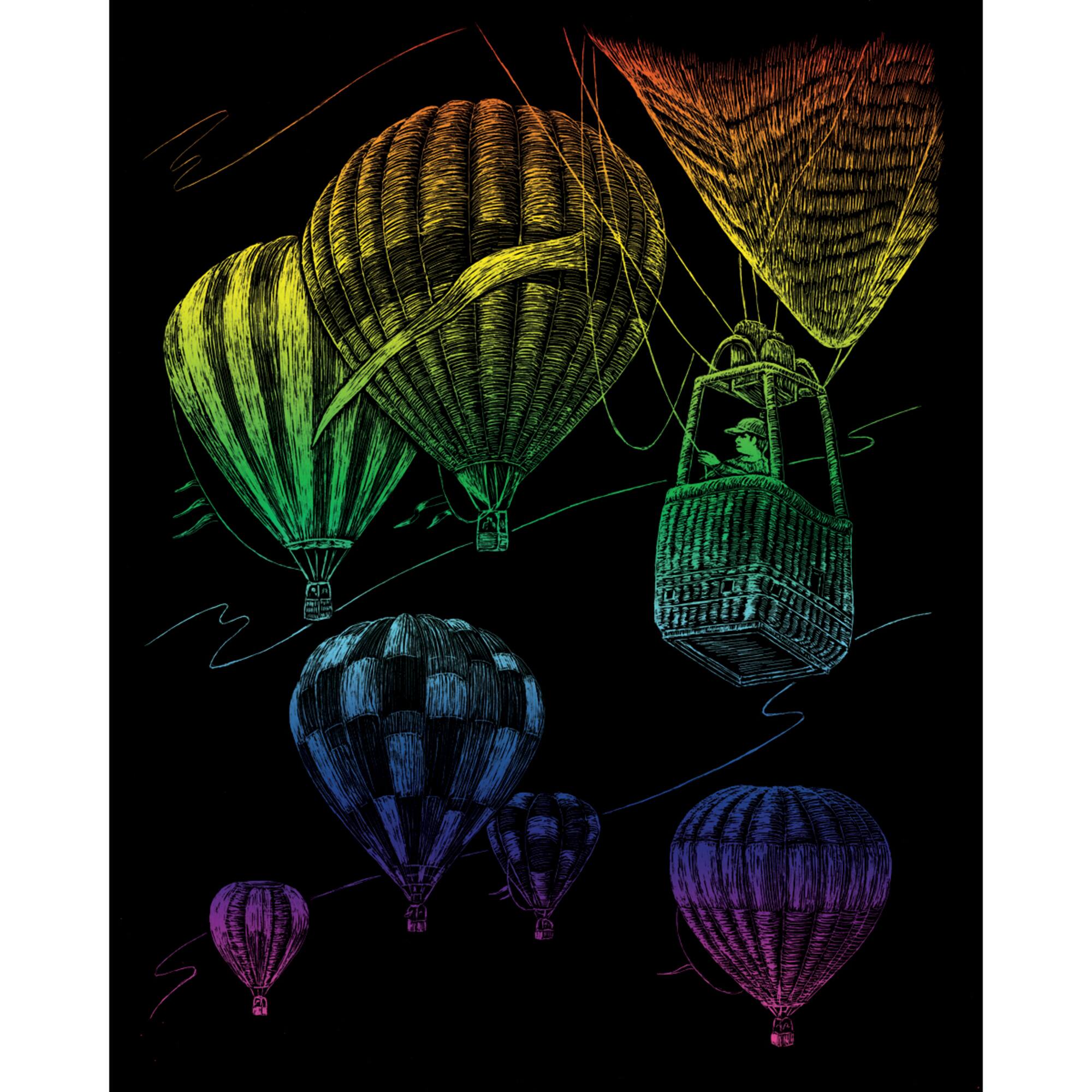 Royal & Langnickel® Engraving Art™ Hot Air Balloons Rainbow Foil Kit